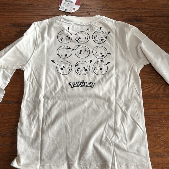 ZARA PIKACHU POKÉMON™ T-SHIRT Kids Ecru Cream Cotton Graphic Tee NWT Size 9 - 10 - Picture 9 of 11
